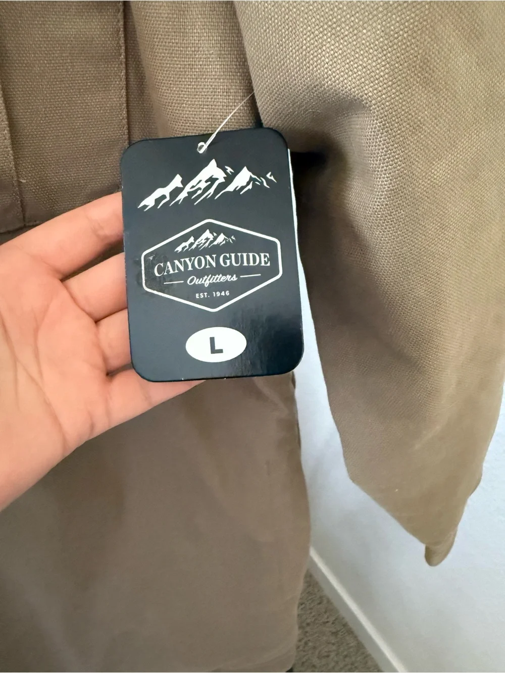 Canyon Guide Cotton Canvas Olive Sherpa Lined Shacket Size L